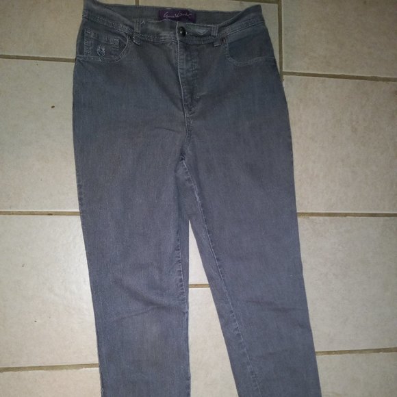 Women's Gloria Vanderbilt Gray Stretch Jeans Size 8 Average Cotton Polyester Spa - Picture 2 of 13